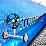 NNEDSZ  10.5x4.2m Solar Swimming Pool Cover Roller Blanket Bubble Heater