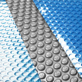 NNEDSZ 8 X 4.2m Solar Swimming Pool Cover - Blue & Grey