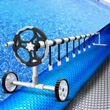 NNEDSZ Solar Swimming Pool Cover Blanket Bubble Roller Adjustable 8 X 4.2M