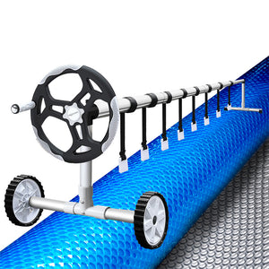 NNEDSZ Solar Swimming Pool Cover Blanket Roller Wheel Adjustable 9.5 X 5m