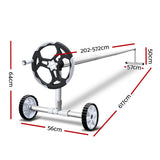 NNEDSZ Solar Swimming Pool Cover Blanket Roller Wheel Adjustable 9.5 X 5m