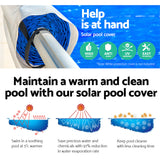 NNEDSZ Solar Swimming Pool Cover Blanket Roller Wheel Adjustable 9.5 X 5m