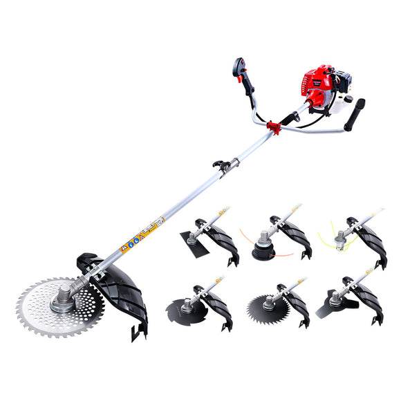 NNEDSZ 62CC Pole Chainsaw Petrol 7 In 1 Brush Cutter Whipper Snipper Multi Tools