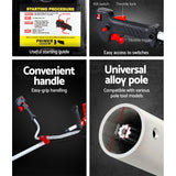 NNEDSZ 62CC Pole Chainsaw Petrol 7 In 1 Brush Cutter Whipper Snipper Multi Tools
