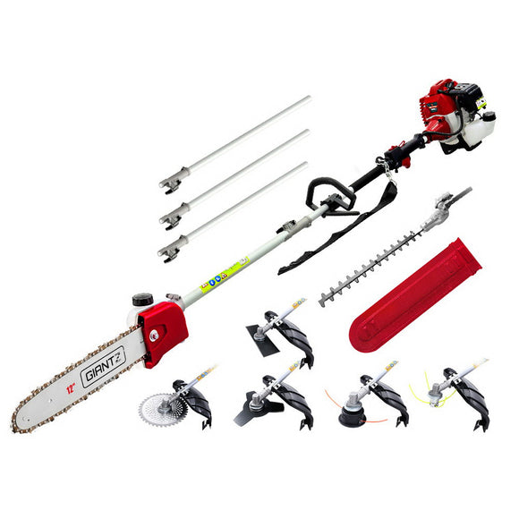 NNEDSZ 62CC Petrol Pole Chainsaw Saw Brush Cutter Whipper Snipper Hedge Trimmer