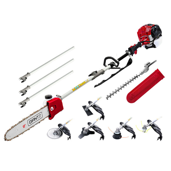 NNEDSZ 65cc Petrol Pole Chainsaw Pruners 2 Stroke Long Chainsaws Hedge trimmer Brush Cutter Chain Saw Whipper Snipper Multi Tool