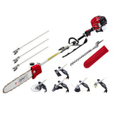 NNEDSZ 65cc Petrol Pole Chainsaw Pruners 2 Stroke Long Chainsaws Hedge trimmer Brush Cutter Chain Saw Whipper Snipper Multi Tool