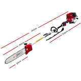 NNEDSZ 65cc Petrol Pole Chainsaw Pruners 2 Stroke Long Chainsaws Hedge trimmer Brush Cutter Chain Saw Whipper Snipper Multi Tool