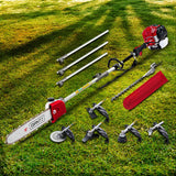 NNEDSZ 65cc Petrol Pole Chainsaw Pruners 2 Stroke Long Chainsaws Hedge trimmer Brush Cutter Chain Saw Whipper Snipper Multi Tool