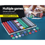NNEDSZ Poker Chip Set 1000PC Chips TEXAS HOLDEM Casino Gambling Dice Cards