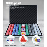 NNEDSZ Poker Chip Set 1000PC Chips TEXAS HOLDEM Casino Gambling Dice Cards