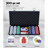 NNEDSZ Poker Chip Set 300PC Chips TEXAS HOLDEM Casino Gambling Dice Cards