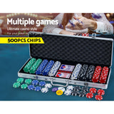 NNEDSZ Poker Chip Set 500PC Chips TEXAS HOLDEM Casino Gambling Dice Cards