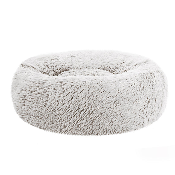 NNEDSZ Pet Bed Dog Cat Calming Bed Small 60cm White Sleeping Comfy Cave Washable