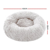 NNEDSZ Pet Bed Dog Cat Calming Bed Small 60cm White Sleeping Comfy Cave Washable