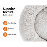 NNEDSZ Pet Bed Dog Cat Calming Bed Small 60cm White Sleeping Comfy Cave Washable