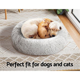 NNEDSZ Pet Bed Dog Cat Calming Bed Small 60cm White Sleeping Comfy Cave Washable