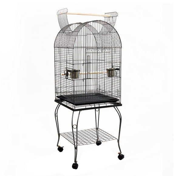 NNEDSZ Large Bird Cage with Perch - Black