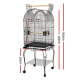 NNEDSZ Large Bird Cage with Perch - Black