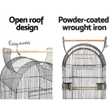 NNEDSZ Large Bird Cage with Perch - Black