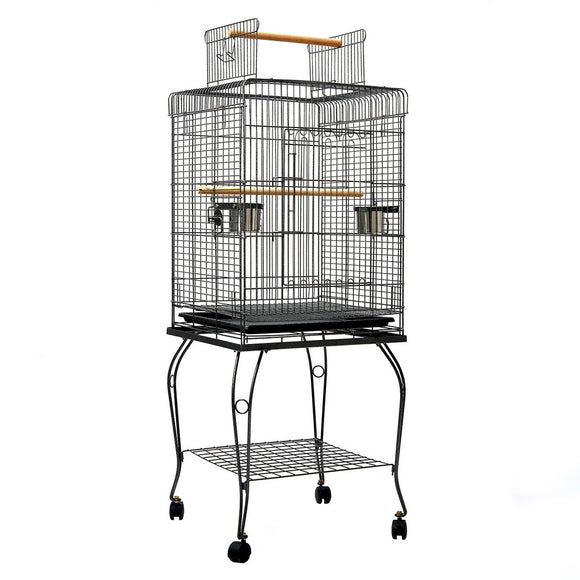 NNEDSZ Large Bird Cage with Perch - Black