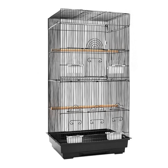 NNEDSZ Medium Bird Cage with Perch - Black