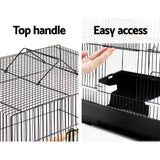 NNEDSZ Medium Bird Cage with Perch - Black
