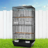NNEDSZ Medium Bird Cage with Perch - Black