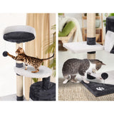 NNEDSZ Cat Tree 112cm Trees Scratching Post Scratcher Tower Condo House Furniture Wood