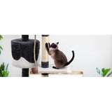 NNEDSZ Cat Tree 112cm Trees Scratching Post Scratcher Tower Condo House Furniture Wood