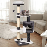 NNEDSZ Cat Tree 112cm Trees Scratching Post Scratcher Tower Condo House Furniture Wood