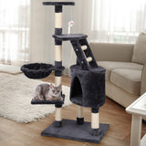 NNEDSZ Cat Tree 120cm Trees Scratching Post Scratcher Tower Condo House Furniture Wood Multi Level