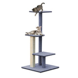 NNEDSZ Cat Tree 124cm Trees Scratching Post Scratcher Tower Condo House Furniture Wood Steps