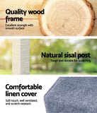 NNEDSZ Cat Tree 124cm Trees Scratching Post Scratcher Tower Condo House Furniture Wood Steps