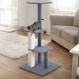 NNEDSZ Cat Tree 124cm Trees Scratching Post Scratcher Tower Condo House Furniture Wood Steps