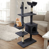 NNEDSZ Cat Tree 140cm Trees Scratching Post Scratcher Tower Condo House Furniture Wood