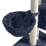 NNEDSZ Cat Tree 244cm Trees Scratching Post Scratcher Tower Condo House Furniture Wood