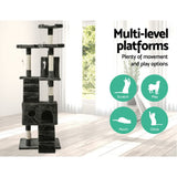 NNEDSZ Cat Tree 180cm Trees Scratching Post Scratcher Tower Condo House Furniture Wood