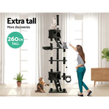 NNEDSZ Cat Tree 260cm Trees Scratching Post Scratcher Tower Condo House Furniture Wood
