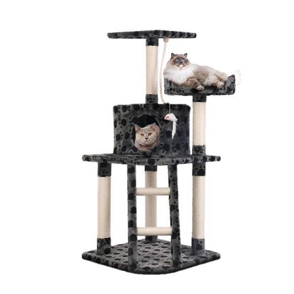 NNEDSZ Cat Tree 120cm Trees Scratching Post Scratcher Tower Condo House Furniture Wood 120cm
