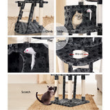 NNEDSZ Cat Tree 120cm Trees Scratching Post Scratcher Tower Condo House Furniture Wood 120cm