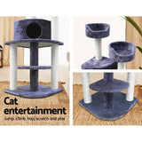 NNEDSZ Cat Tree 126cm Trees Scratching Post Scratcher Tower Condo House Furniture Wood