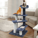 NNEDSZ Cat Tree 100cm Trees Scratching Post Scratcher Tower Condo House Furniture Wood Steps