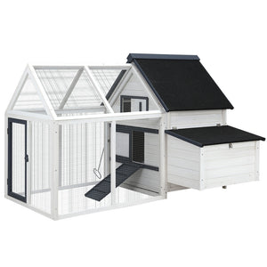 NNEDSZ Chicken Coop Rabbit Hutch Large House Run Cage XL Pet Hutch Bunny Wooden