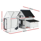 NNEDSZ Chicken Coop Rabbit Hutch Large House Run Cage XL Pet Hutch Bunny Wooden