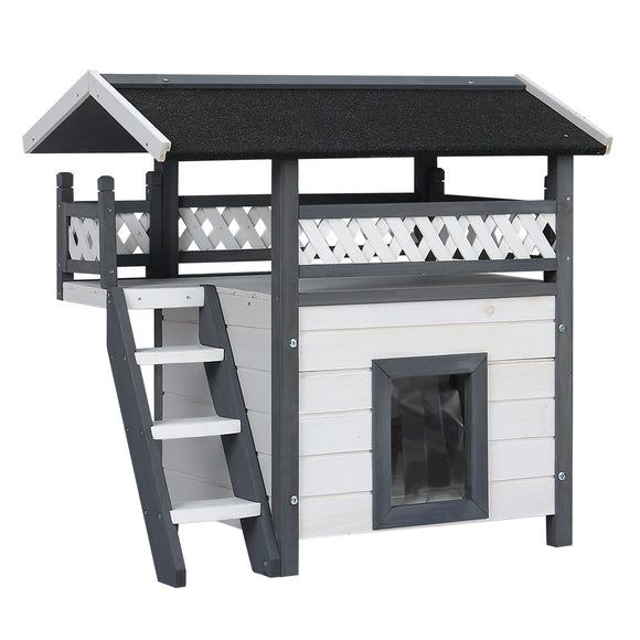 NNEDSZ Cat House Shelter Rabbit Hutch Outdoor Wooden Small Dog Pet Houses Kennel