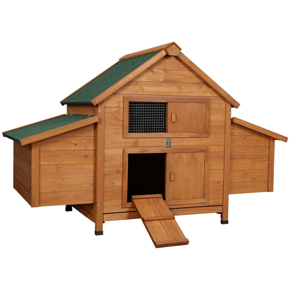 NNEDSZ Chicken Coop Large Rabbit Hutch House Run Cage Wooden Outdoor Pet Hutch