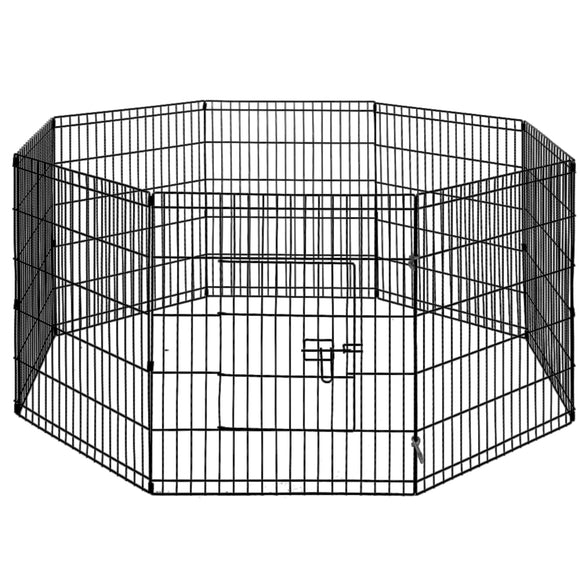 NNEDSZ 30 8 Panel Pet Dog Playpen Puppy Exercise Cage Enclosure Play Pen Fence