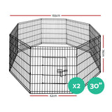 NNEDSZ 2X30 8 Panel Pet Dog Playpen Puppy Exercise Cage Enclosure Fence Play Pen