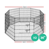 NNEDSZ 2X36 8 Panel Pet Dog Playpen Puppy Exercise Cage Enclosure Fence Play Pen